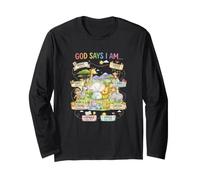 God Says I Am Loved Joyful Positive Animal Design Long Sleeve T-Shirt