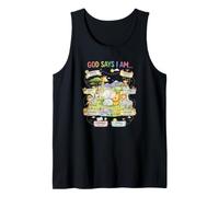 God Says I Am Loved Joyful Positive Animal Design Tank Top