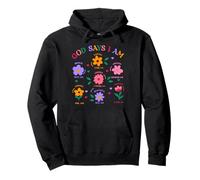 God Says I Am Strong Beautiful Chosen Worthy Floral Pullover Hoodie