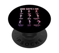 God Says I Am Strong Enough Unique Chosen Brave Loved Faith PopSockets Adhesive PopGrip