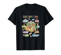 God Says I Am Strong Kind Loved Safe Courageous Value Graphic T-Shirt