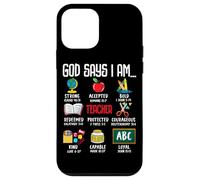 God Says I Am Teacher Strong Accepted Bold Redeemed Case for iPhone 12 mini