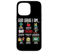 God Says I Am Teacher Strong Accepted Bold Redeemed Case for iPhone 14 Pro Max