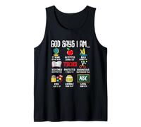 God Says I Am Teacher Strong Accepted Bold Redeemed Tank Top
