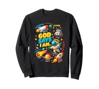 God Says I m Astronaut Outer Galaxy Space Themed Bible Sweatshirt