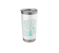 God Says I'm Strong Survivor Dysautonomia Awareness Stainless Steel Insulated Tumbler