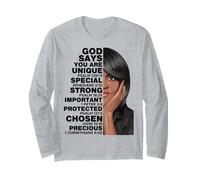 God Says Michelle Obama Women History Month Love Motivation Long Sleeve T-Shirt