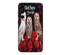 God Says You Are Owl Phone Case Compatible with Samsung S23/Plus/Ultra Protective Case Mobile Phone Cover