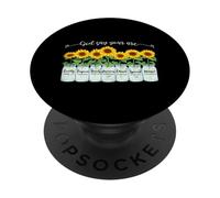 God Says You Are Sunflower Mason Jar Christian Religious PopSockets Adhesive PopGrip