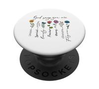 God Says You Are Unique Special Strong Christian Faith PopSockets Adhesive PopGrip