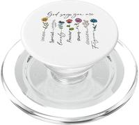God Says You Are Unique Special Strong Christian Faith PopSockets PopGrip for MagSafe