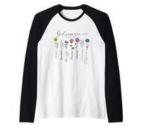 God Says You are Unique Special Strong Christian Faith Raglan Baseball Tee