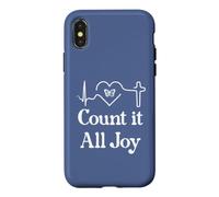 God Scripture Count it All Joy Sign Christian Bible Verse Case for iPhone X/XS