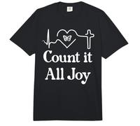 God Scripture Count it All Joy Sign Christian Bible Verse Comfort Colors Adult Heavyweight T-Shirt