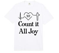 God Scripture Count it All Joy Sign Christian Bible Verse Comfort Colors Adult Heavyweight T-Shirt