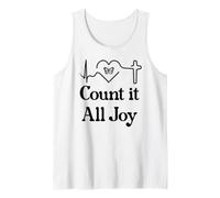 God Scripture Count it All Joy Sign Christian Bible Verse Tank Top