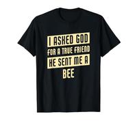 God Sent Me A Bee Funny Bee Value Graphic T-Shirt, Men, Black, M