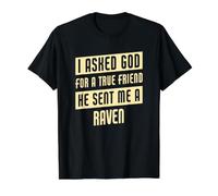 God Sent Me A Raven Funny Raven Value Graphic T-Shirt, Men, Black, M