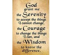 God Serenity Prayer Positive Inspiring Quote Vintage Retro Tin Metal Decor Sign Home Wall Decor 8x12