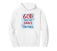 God Shed His Grace On Thee America Design Pullover Hoodie