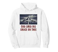 God Shed His Grace On Thee Christian Cross Mountains Pullover Hoodie