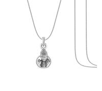 God Shirdi Sai Baba Silver Chain Pendant (92.5% purity) by Sai baba Chain Pendant for Kids (Upto 4 years) (Snake Chain: 12 Inches) Sliver -Clevio978-1