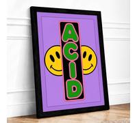 God Smiles Modern Framed Wall Art Print A2 (59.4×42cm) Black, Wall Decor for Living Room, Bedroom, Office & Home, Ready to Hang, Art Gift