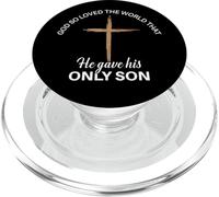 God So Loved The World Christian Bible Verse Scripture PopSockets PopGrip for MagSafe