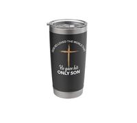 God So Loved The World Christian Bible Verse Scripture Stainless Steel Insulated Tumbler