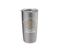 God So Loved The World Christian Bible Verse Scripture Stainless Steel Insulated Tumbler