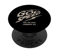 God Speed Run the Race Running Tee PopSockets Adhesive PopGrip