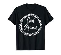 God Squad Shirt Cute Flower Circle Christian Shirt for Women T-Shirt