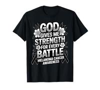 God Strength Bible Christian Support Skin Cancer Awareness T-Shirt