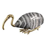 God Thoth as The SACRED IBIS Black Alabaster stone, Copper, Unique heavy made in Egypt. He was depicted as an Ibis bird or a baboon