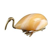 God Thoth as The SACRED IBIS heavy Alabaster stone with Copper made in Egypt. He was depicted as an Ibis bird or a baboon