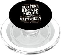 God Turns Broken Pieces Into Masterpieces Christian Art PopSockets PopGrip for MagSafe