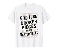 God Turns Broken Pieces Into Masterpieces Christian Art T-Shirt