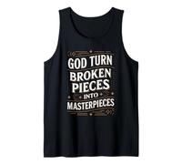 God Turns Broken Pieces Into Masterpieces Christian Art Tank Top
