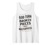 God Turns Broken Pieces Into Masterpieces Christian Art Tank Top