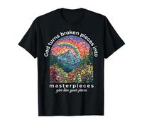 God Turns Broken Pieces Into Masterpieces Christian Faith T-Shirt
