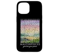 God Turns Broken Pieces Into Masterpieces Christian Quote Case for iPhone 15