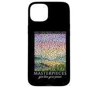 God Turns Broken Pieces Into Masterpieces Christian Quote Case for iPhone 15 Plus