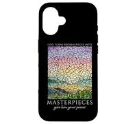 God Turns Broken Pieces Into Masterpieces Christian Quote Case for iPhone 16