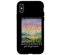 God Turns Broken Pieces Into Masterpieces Christian Quote Case for iPhone X/XS