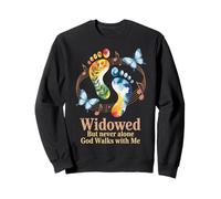 God Walks Butterfly Memorial Husband Widow Sweatshirt
