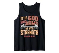 God Who Arms Me Christian Faith Bible Verse Weightlifting Tank Top
