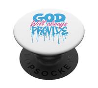 God Will Always Provide Christian Art Graphic Streetwear PopSockets Adhesive PopGrip