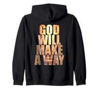 GOD Will Make A Way - Christian Faith Inspirational Zip Hoodie