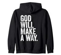 GOD Will Make A Way - Christian Faith Inspirational Zip Hoodie