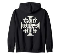 God Wills It! - Jerusalem Cross Zip Hoodie